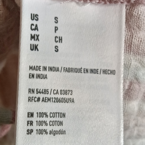 American Eagle Outfitters Pink Striped Peplum Top Size Small - Picture 5 of 9